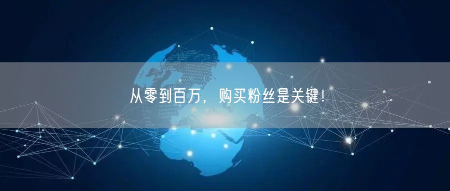 从零到百万，购买粉丝是关键！