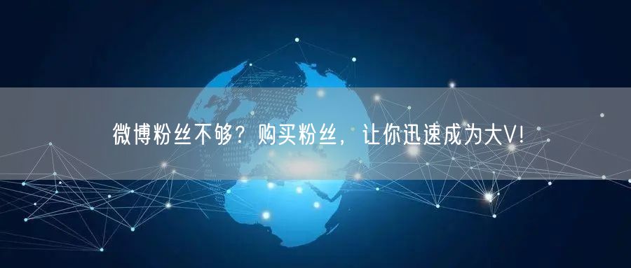 微博粉丝不够？购买粉丝，让你迅速成为大V！