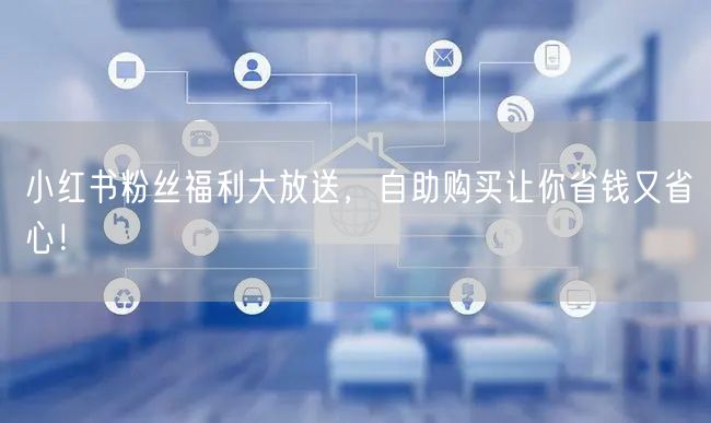 小红书粉丝福利大放送，自助购买让你省钱又省心！