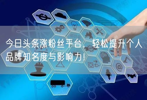 今日头条涨粉丝平台，轻松提升个人品牌知名度与影响力！