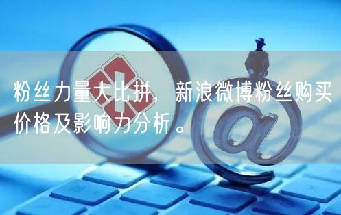 粉丝力量大比拼，新浪微博粉丝购买价格及影响力分析。
