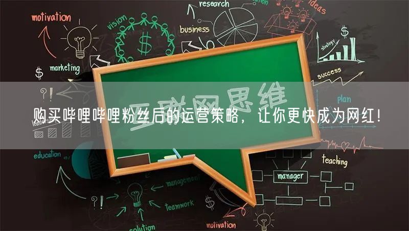购买哔哩哔哩粉丝后的运营策略，让你更快成为网红！