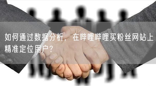 如何通过数据分析，在哔哩哔哩买粉丝网站上精准定位用户？