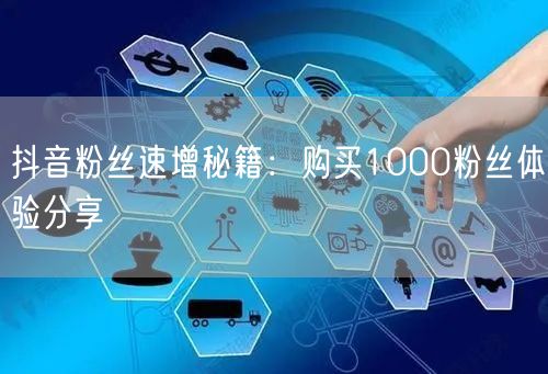 抖音粉丝速增秘籍：购买1000粉丝体验分享