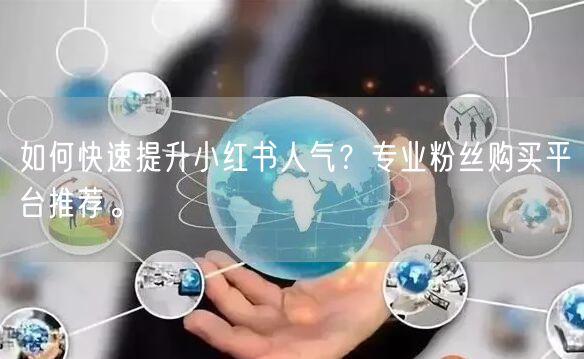 如何快速提升小红书人气？专业粉丝购买平台推荐。