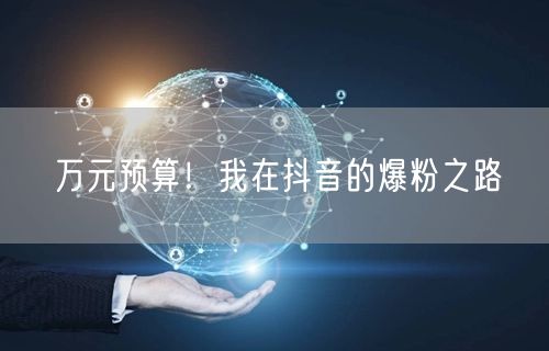 万元预算！我在抖音的爆粉之路