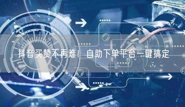 抖音买赞不再难！自助下单平台一键搞定