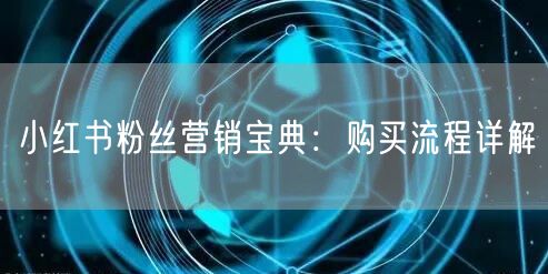 小红书粉丝营销宝典：购买流程详解
