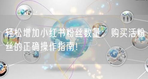 轻松增加小红书粉丝数量：购买活粉丝的正确操作指南！